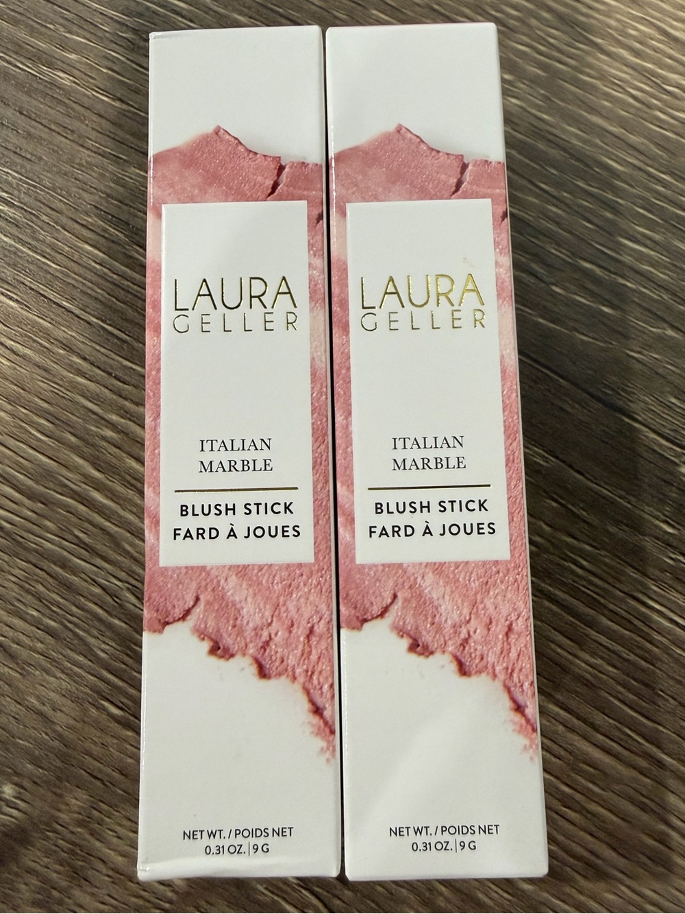 2 x Laura Geller Italian Marble Blush Stick in Pink Fiore 9 g NEW